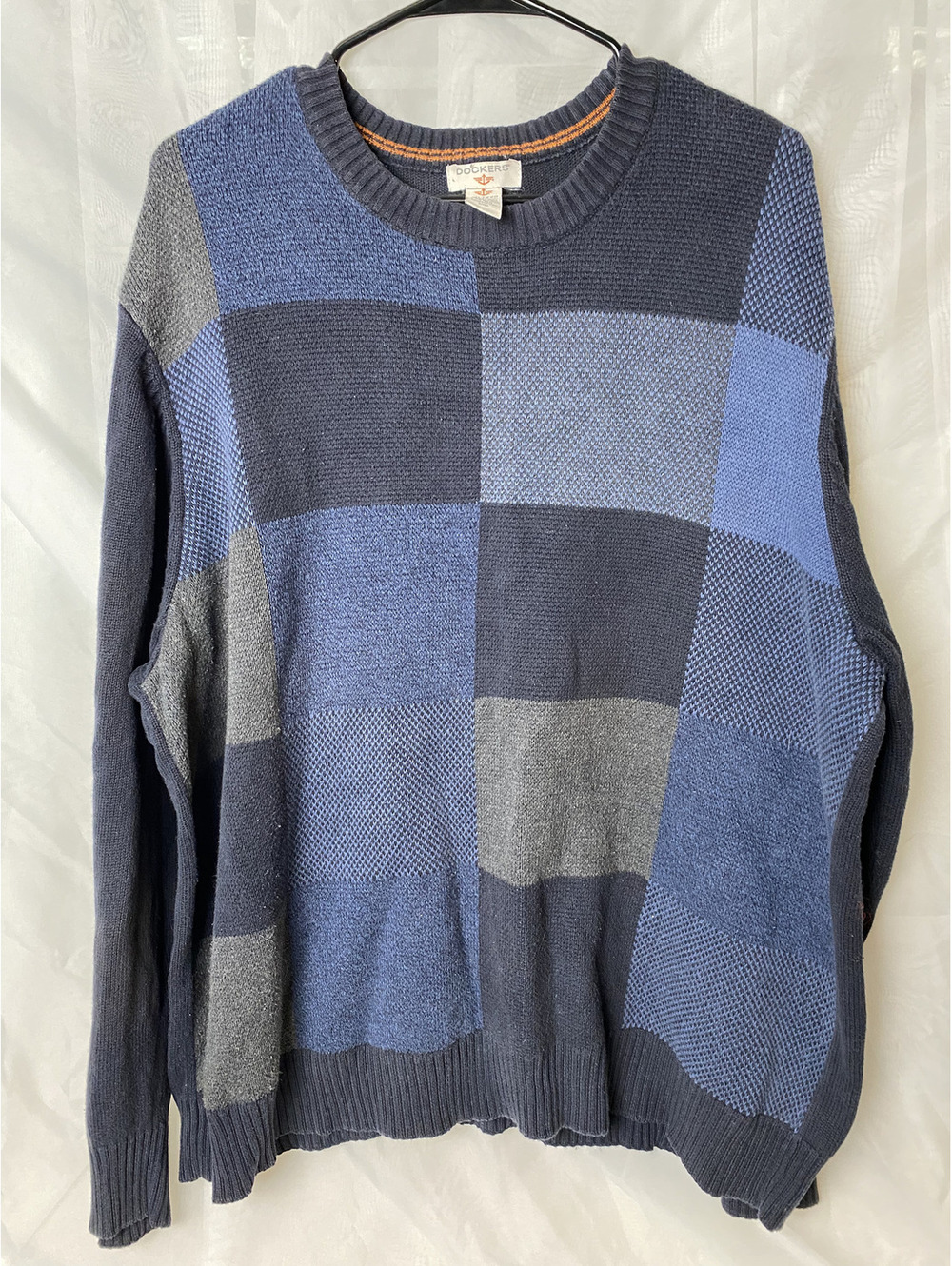 Dockers blue colorblock crewneck sweater XXL